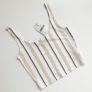 Forever 21 Striped Crop Tank